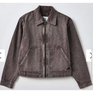 BDG Charcoal Denim Jacket BDG Kasper Brown Twill Work Jacket Large NEW